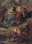 Peter Paul Rubens The Meeting of Marie de'Medici and Henry IV at Lyons (mk01) oil painting on canvas